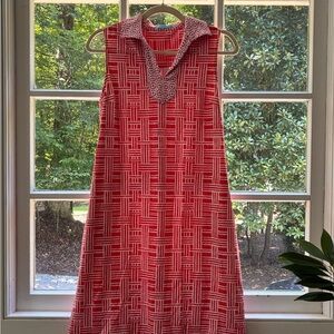 J. McLaughlin Red Geometric Mini Dress